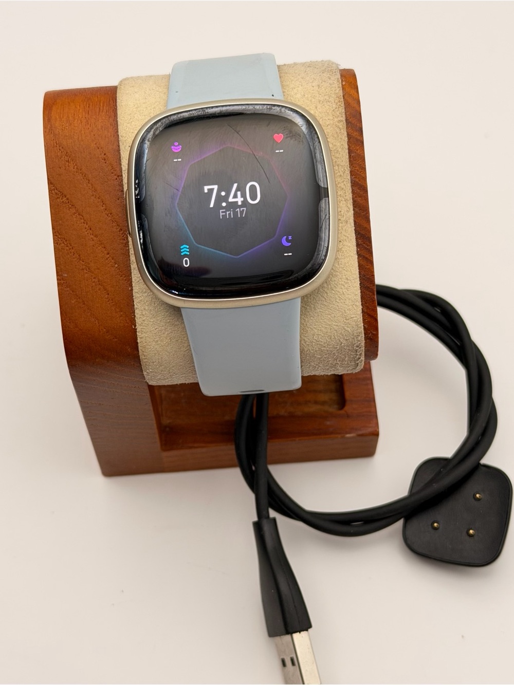 Fitbit Sense 2, Tested, Gold/blue, Good, Charger Included, Latest Model